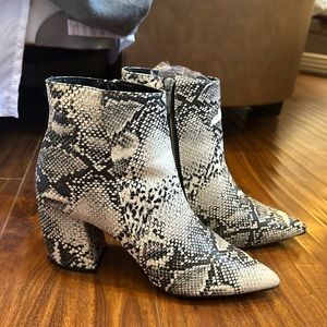 Snake skin booties